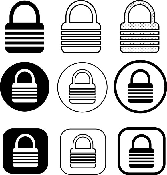 设置简单的符号锁定图标图片下载