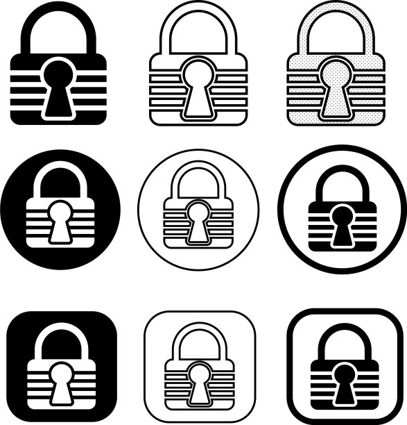 设置简单的符号锁定图标图片下载