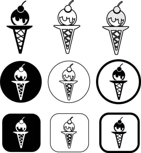 设置简单的冰淇淋图标图片下载