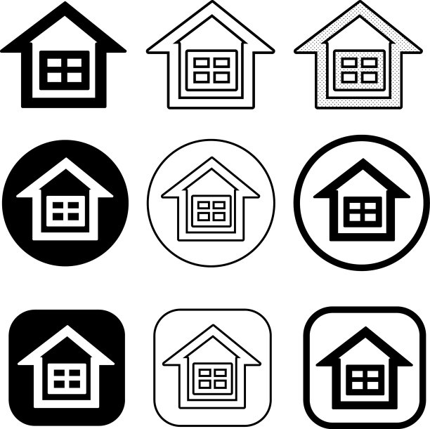 简约房屋家居图标符号图片下载