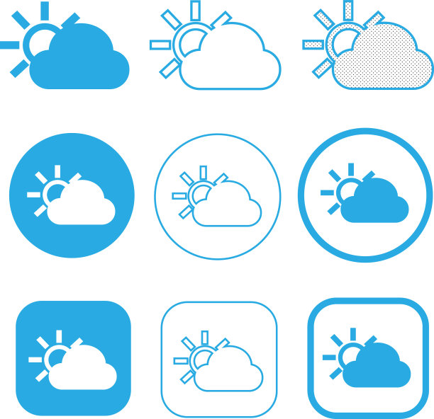 简单的云图标符号符号图片下载