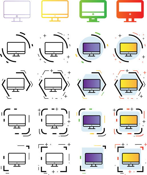 电脑显示器图标图片下载