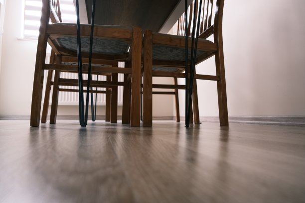 复古和复古风格的木制桌椅腿。图片下载