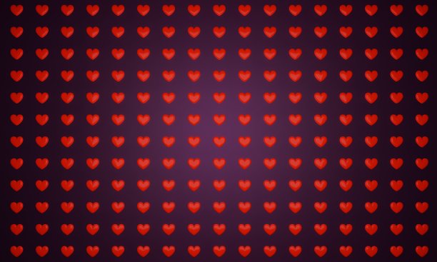 红心背景3D渲染。图片下载