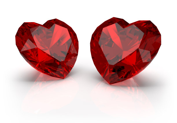 两个美丽的红宝石图片下载