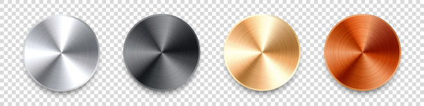 逼真的金属铬按钮。银钢音量控制旋钮。应用程序接口设计元素。应用程序图标。矢量图图片下载