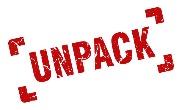 拆包邮票广场垃圾标志孤立在白色图片下载