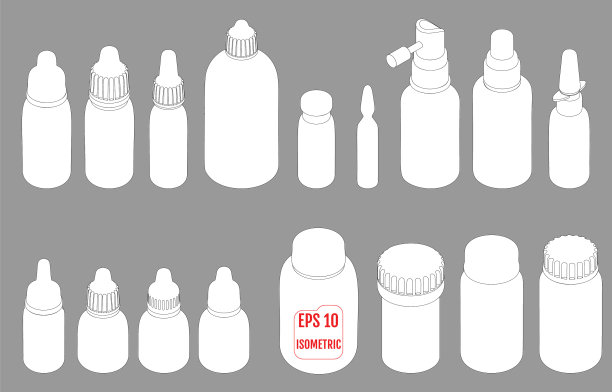 等距医用包装白色套装图片下载
