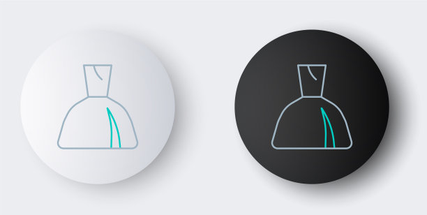 线女子服装图标孤立在灰色背景图片下载