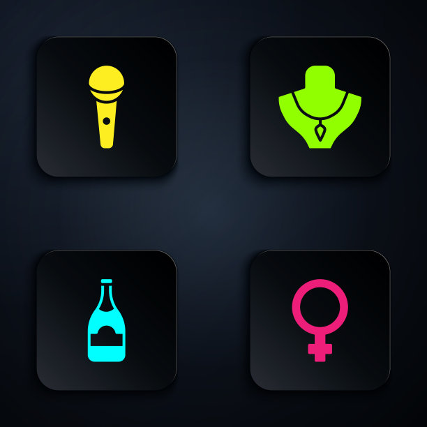 设置女性性别象征麦克风香槟图片下载