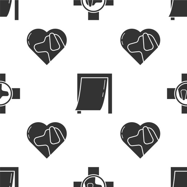 设兽医诊所标志门为宠物和图片下载