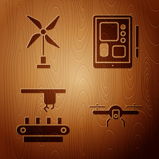 设置无人机飞行风力涡轮机工厂输送图片下载