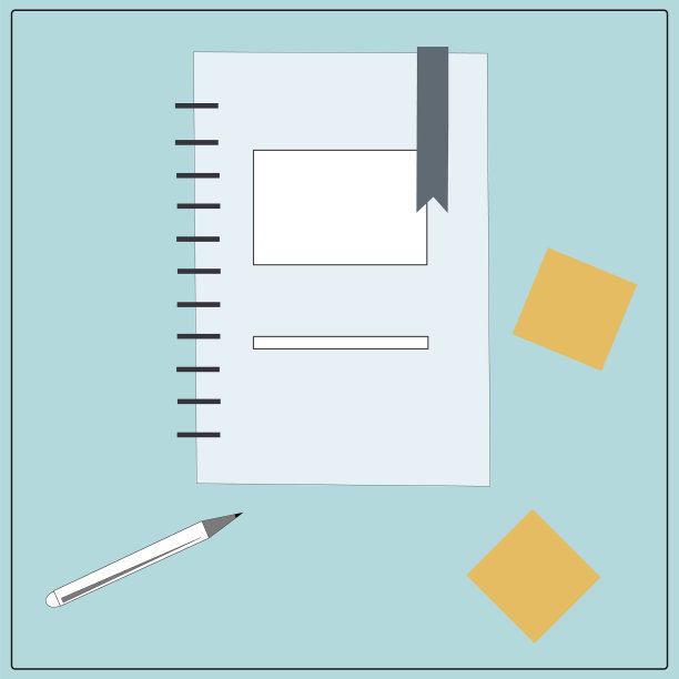 工作簿、贴纸、钢笔、铅笔、记事本图片下载