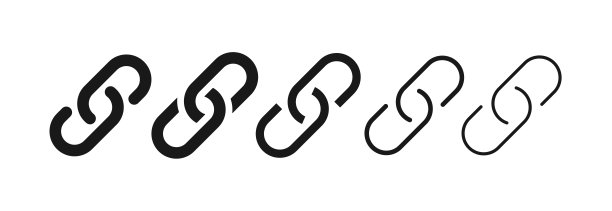 平面链接图标，链号矢量设计。图片下载