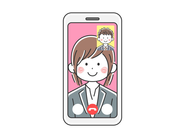 用智能手机进行视频通话的人。图片下载