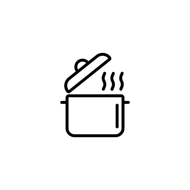 烹饪锅图标锅孤立在白色图片下载