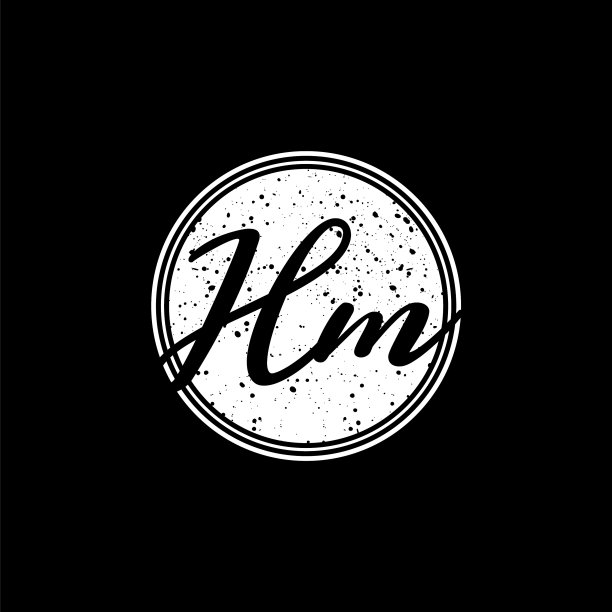 H m的首字母在黑白圈图片下载