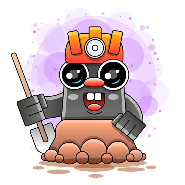 卡通滑稽鼹鼠戴着头盔和眼镜图片下载