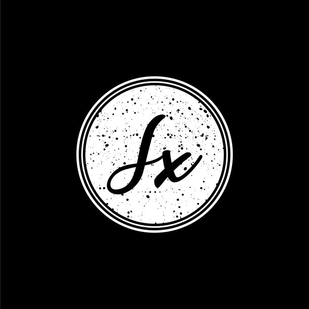 S x首字母在黑白圈内图片下载