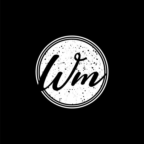 W的首字母在黑白圈图片下载