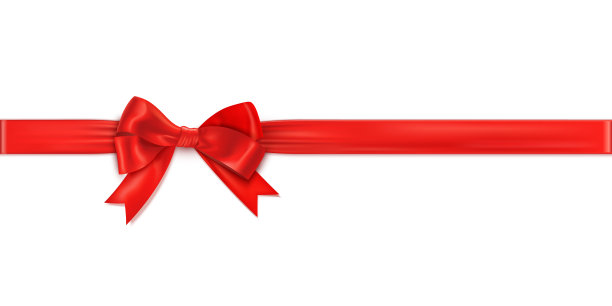 现实的缎带上的白色背景。图片下载