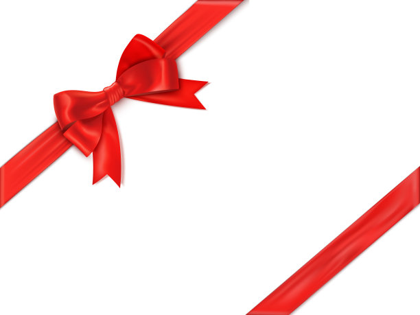 现实的缎带上的白色背景。图片下载