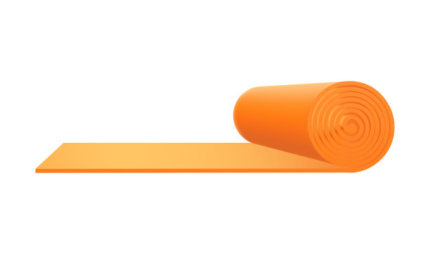 瑜伽或普拉提的垫子模板，现实的矢量插图孤立。图片下载