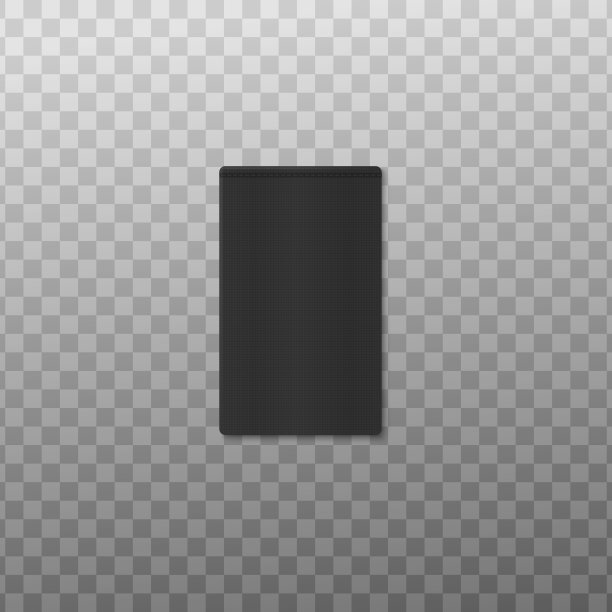 正方形空白服装标签或标签现实模型矢量插图孤立。图片下载