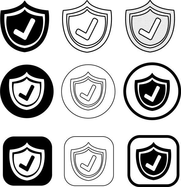 简单的安全图标标识设计图片下载