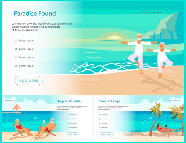 假日和假期横幅设置图片下载