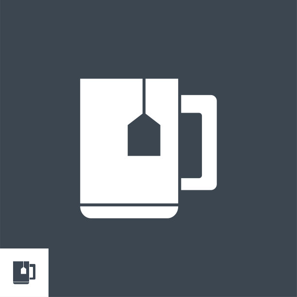 茶杯相关的矢量字形图标。图片下载