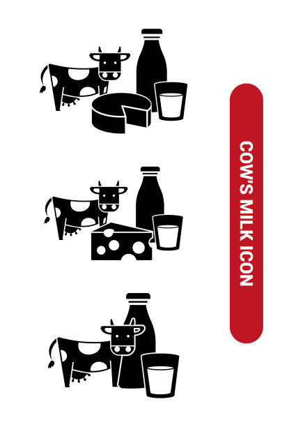 牛奶图标。图片下载