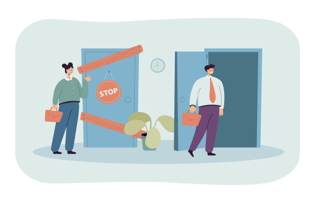 男人和女人有着不同的商业可能性图片下载