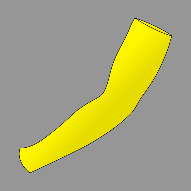 灰色背景上的空白黄色袖子模板向量图片下载