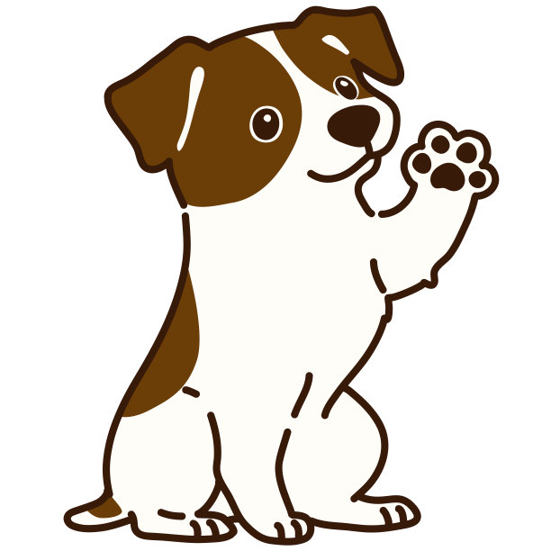 杰克罗素梗小狗挥手图片下载