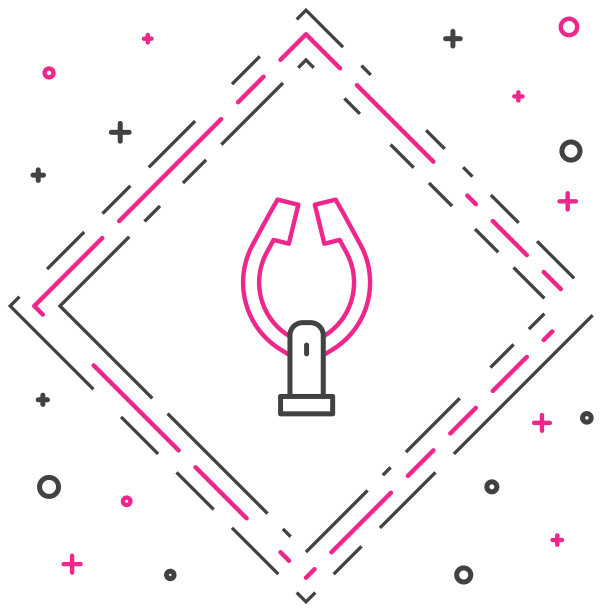 线肉钳图标孤立在白色背景。烧烤钳的迹象。烧烤和烧烤工具。色彩斑斓的轮廓的概念。向量图片下载