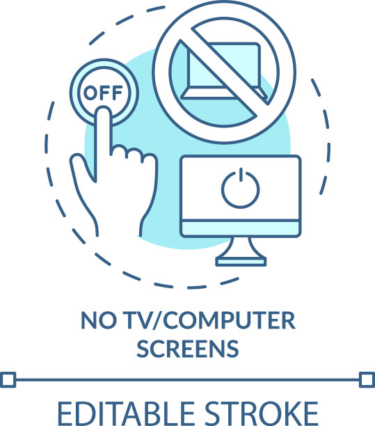 没有电视和电脑屏幕绿松石概念图标图片下载