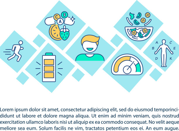 素食饮食概念图标与文字图片下载