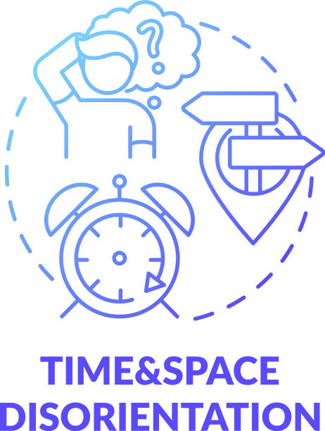 时间和空间迷失方向蓝色梯度图片下载