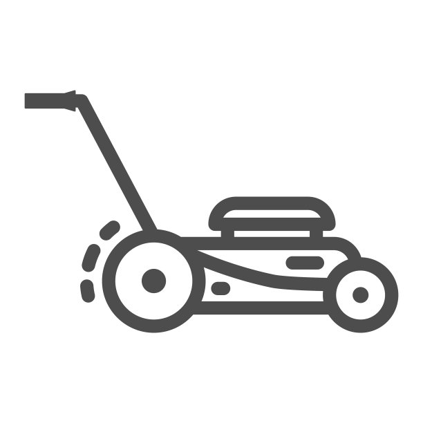 割草机线条图标花园和园艺概念图片下载