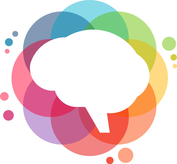 色彩缤纷的头脑风暴标志雨标志设计图片下载