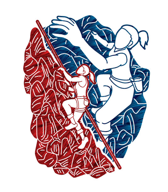 集体徒步爬山图片下载