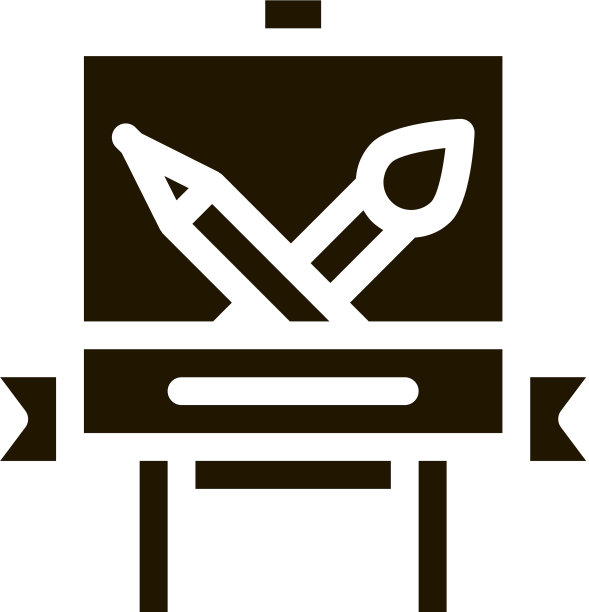 学生绘画课图标字形图片下载