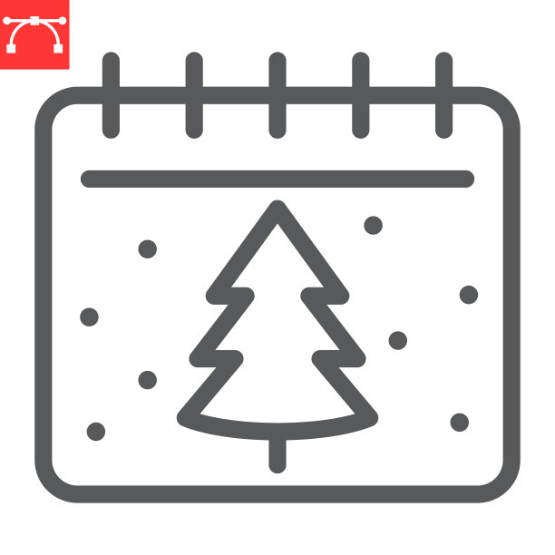 圣诞日历行图标圣诞快乐和图片下载