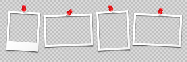 现实的空白照片卡相框胶片设置复古图片下载