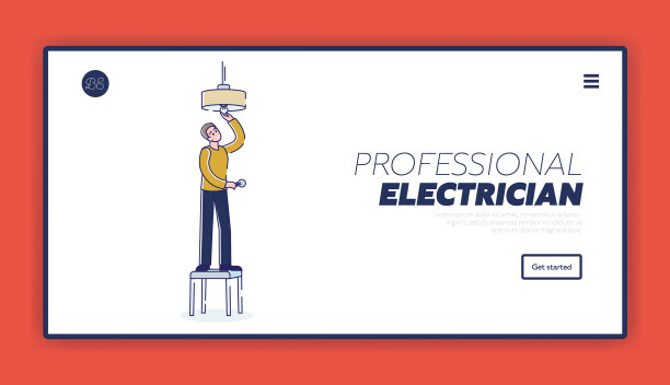 维修工和电工服务网站模板图片下载