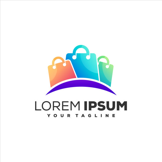 购物袋颜色标志设计图片下载