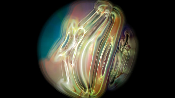 数字渲染抽象彩色气泡图片下载