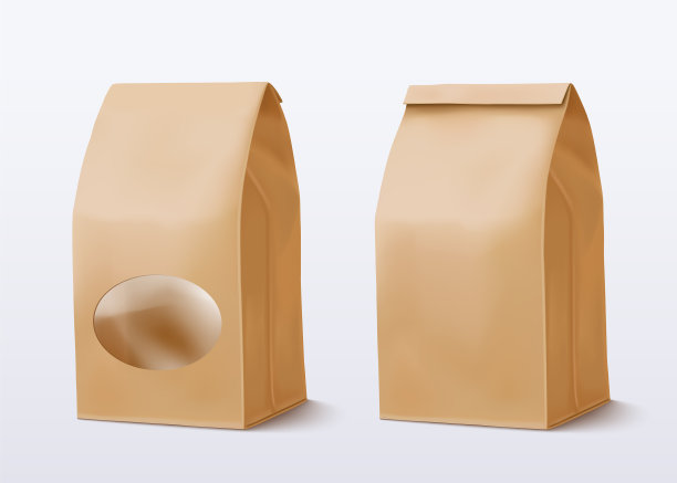 带有圆形窗户的现实纸袋图片下载