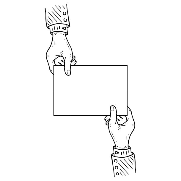 两只手握着一张空白纸的图标图片下载